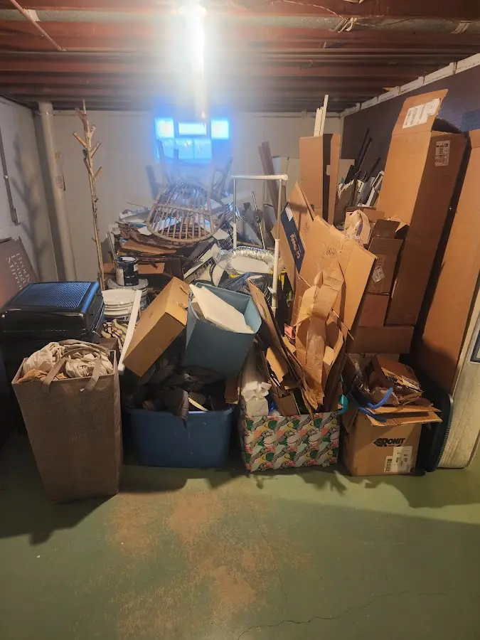 Roll-off dumpster container at job site for 15 Yard Dumpster Rental in Valley